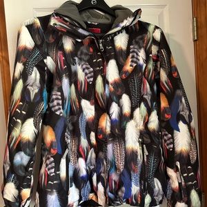 Roxy Women’s Ski Jacket Feathers Design Size XL